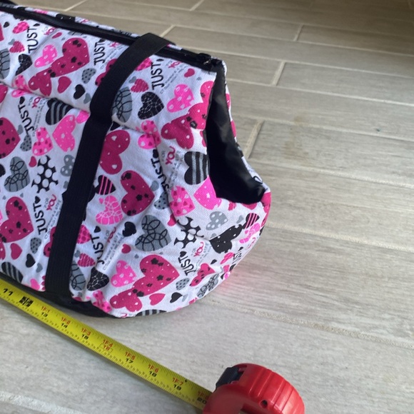 Pet Carrier.10.5”tall x 20”wide x 9”Deep. Long straps. Removable bottom. Zipper - Picture 2 of 8